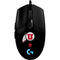 University of Utah Circle and Feather on Black G203 Prodigy RGB Wired Gaming Mouse Skin